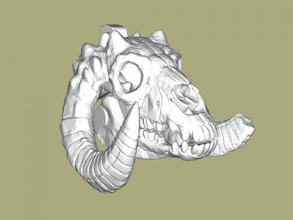 animal skull art sculpture 3d print model - Mito3D