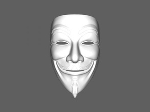 anonymous Maske Kostenlose 3d-Modell - download-stl-Datei Mode Zubehör anonymous-hacker stl-Datei 3d print model - Mito3D