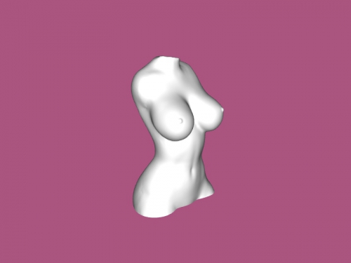 girl bust art sculpture 3D print model - Mito3D