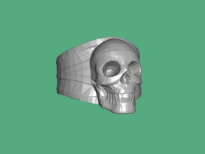 crânio anel moda enfeites 3d print model - Mito3D