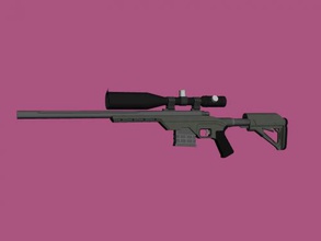 another sniper rifle free 3d model - download obj file Toys Weapon detailed textures 3d print model - Mito3D