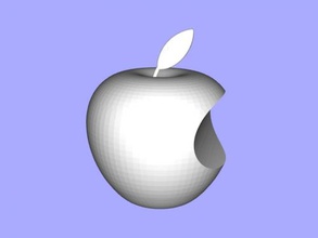 logótipo da apple grátis modelo 3d - download de arquivo stl A moda Os acessórios famosa maçã mordida 3d print model - Mito3D