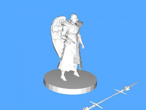 silahlı angel free 3d model download stl dosyası Oyuncaklar İnsanlar spear dosya 3d print model - Mito3D