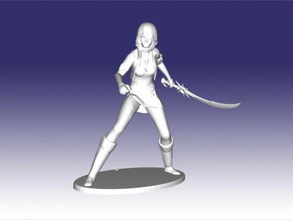 armed lady toys cartoons 3d print model - Mito3D
