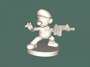 armed mario toys games 3d print model - Mito3D