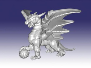 armored dragon toys animals 3d print model - Mito3D