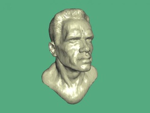 arnold schwarzenegger bust obj art sculpture 3d print model - Mito3D