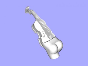 arschgeige gratuit modèle 3d - téléchargement de fichier stl Art De la musique original, beau violon 3d print model - Mito3D