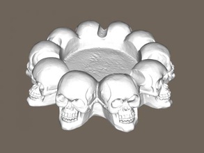 cendrier crânes accueil maison accessoires 3d print model - Mito3D