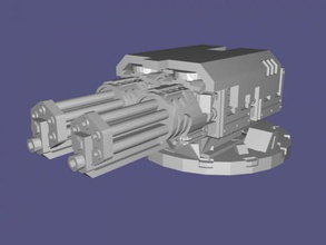 assault cannon mount Kostenlose 3d-Modell - download-stl-Datei Spielzeug Maschinen leistungsstarke Doppel-Maschinengewehr stl-Datei 3d print model - Mito3D