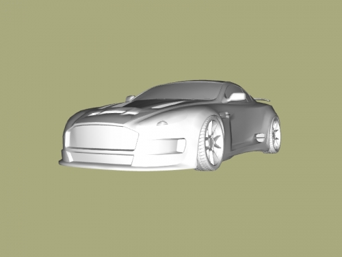 aston martin db9 obj jouets machinerie 3D print model - Mito3D