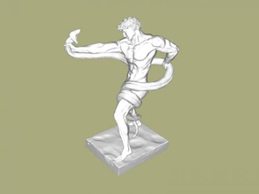 athlète essorer python art sculpture 3d print model - Mito3D