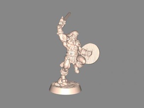 attacking barbarian toys people 3d print model - Mito3D