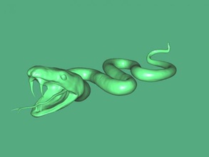attacking snake obj toys animals 3d print model - Mito3D