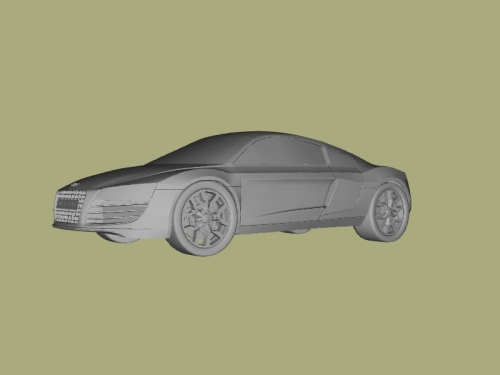 audi r8 obj toys machinery 3D print model - Mito3D