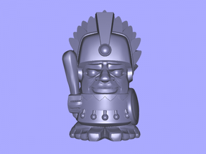 aztec capo gratuita modello 3d - scaricare il file stl I giocattoli Persone figurina chief 3d print model - Mito3D