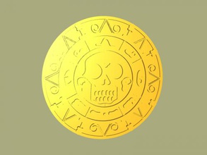 azteca moneda arte escultura 3d print model - Mito3D