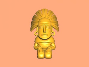 azteco statua arte scultura 3d print model - Mito3D