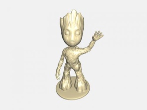 baby groot standing toys films 3d print model - Mito3D