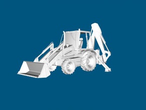 backhoe loader toys machinery 3d print model - Mito3D