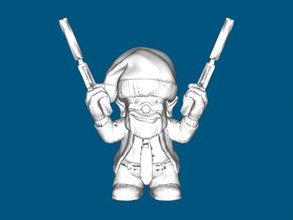 bad santa gratis 3d-Modell - download obj-Datei Spielzeug Menschen Waffen 3d print model - Mito3D