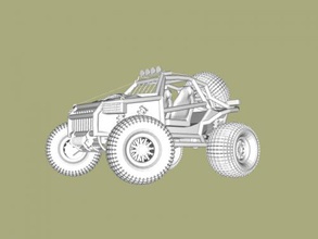 baggy quadriciclo biposto a motore gratuita modello 3d - scaricare il file obj I giocattoli Macchine di alta qualità e auto da corsa nel deserto 3d print model - Mito3D