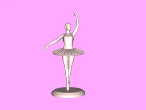 ballerina figurina arte scultura 3d print model - Mito3D