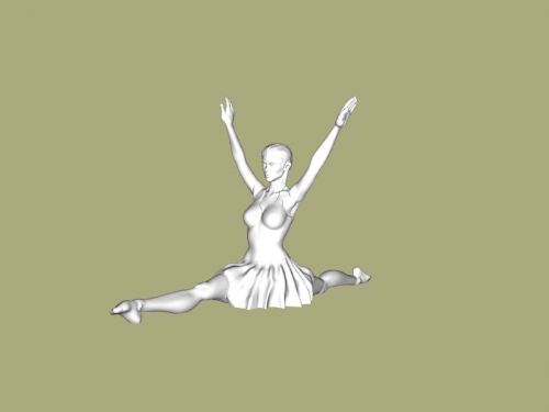 ballerina twine free 3d model - download stl file Toys People figurine flexible girl 3D print model - Mito3D