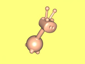 palloncino giraffa obj giocattoli animali 3d print model - Mito3D