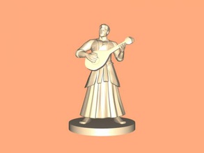 bard free 3d model - download stl file Toys People stray musician 3d print model - Mito3D