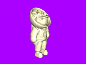 barney astronaute jouets dessins animés 3d print model - Mito3D