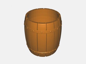 barrel free 3d model - download stl file Home Kitchen which can used instead glass 3d print model - Mito3D