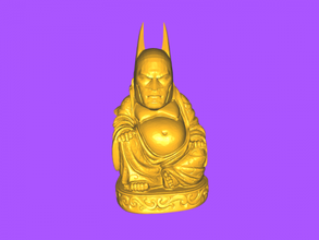 batbuddha kunst skulptur 3d print model - Mito3D