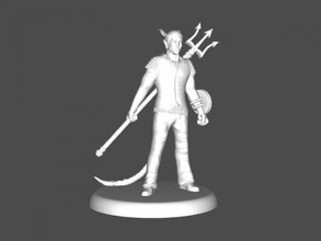 battle tiefling free 3d model - download stl file Toys Games half-demon trident 3d print model - Mito3D