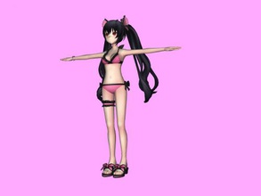 Strand anime Kostenlose 3d-Modell - download obj-Datei Spielzeug Cartoons junge cartoon-Mädchen-bikini 3d print model - Mito3D