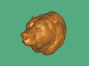 bear head free 3d model - download obj file Art Sculpture brown 3d print model - Mito3D
