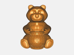 oso olla libre modelo 3d - descargar archivo stl Los juguetes A los animales de miel 3d print model - Mito3D