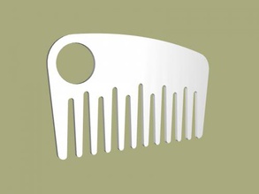 beard comb free 3d model - download stl file Home Bathroom only real men 3d print model - Mito3D