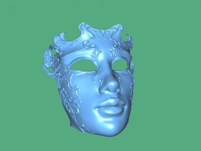 beautiful mask fashion ornaments 3d print model - Mito3D
