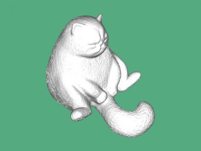 big fat free 3d modelo - download de arquivo stl Brinquedos Animais enorme sentado gato 3d print model - Mito3D