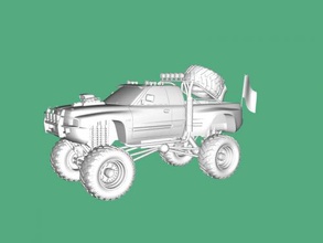 bigfoot gratuit modèle 3d - télécharger le fichier obj Les jouets De la machinerie american truck grandes roues 3d print model - Mito3D