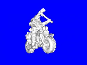 biker warhammer toys games 3d print model - Mito3D