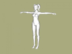 bikini animador obj juguetes personas 3d print model - Mito3D