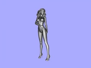 bikini tacchi alti gratuita modello 3d - scaricare il file obj I giocattoli Persone bellissima ragazza di 3d print model - Mito3D