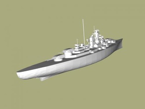 bismarck free 3d model - download stl file Toys Machinery german battleship second world war 3d print model - Mito3D