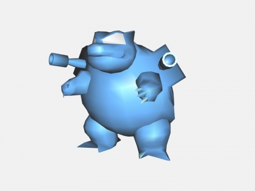 blastoise pokemon gratis modelo 3d - descargar archivo obj Los juguetes dibujos animados tortuga pistola de 3D print model - Mito3D