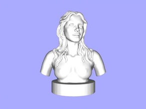 blonde bust free 3d model - download stl file Art Sculpture girl beautiful eyes 3d print model - Mito3D