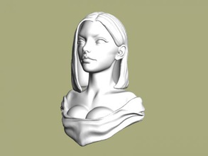 bionda testa gratuita modello 3d - scaricare il file obj Art La scultura bellissima opera di 3d print model - Mito3D