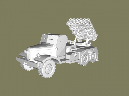bm-24 Kostenlose 3d-Modell - download-stl-Datei Spielzeug Maschinen erstaunliche Modell der sowjetischen multiple launch rocket Fahrzeug stl-Datei 3D print model - Mito3D