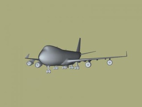 boeing 747 obj brinquedos maquinaria 3d print model - Mito3D